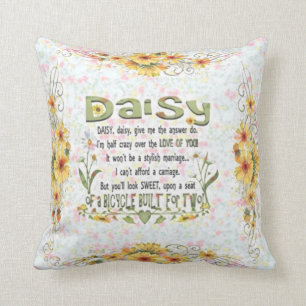 Coussin La marguerite, marguerite, me donnent que votre