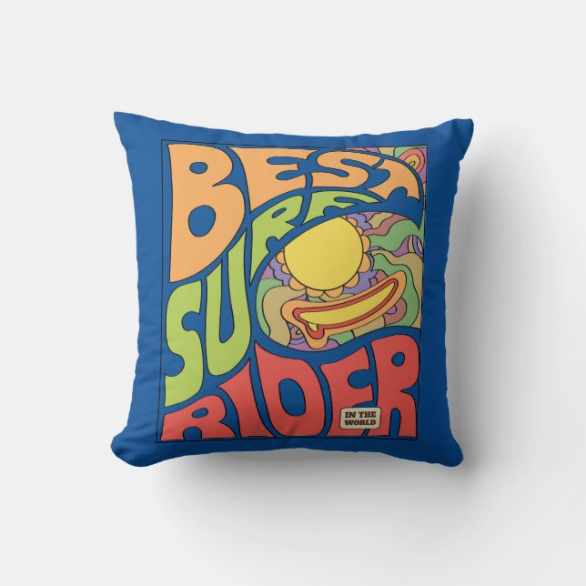 Coussin La meilleure affiche de surf jamais (Recto)