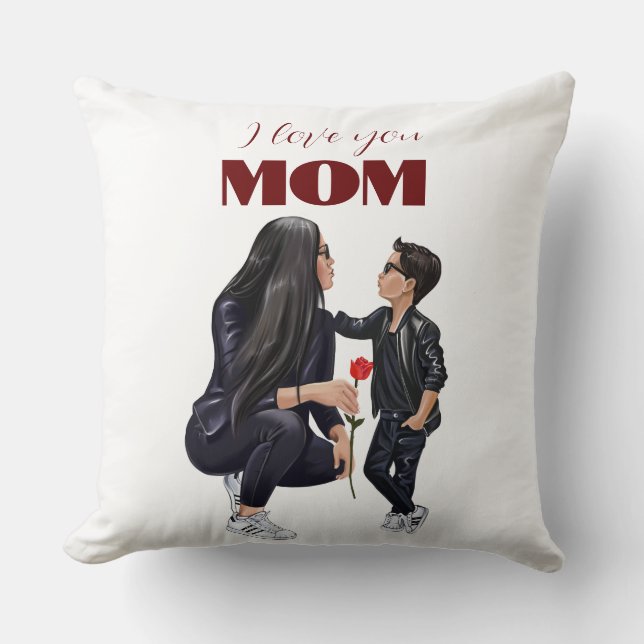 Coussin "La meilleure maman du garçon" (Recto)