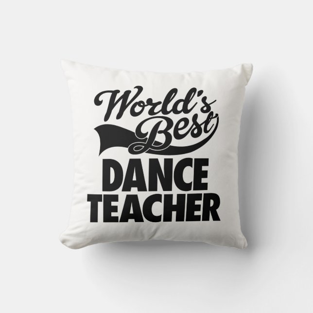 Coussin La meilleure nouveauté de professeur de la danse (Recto)