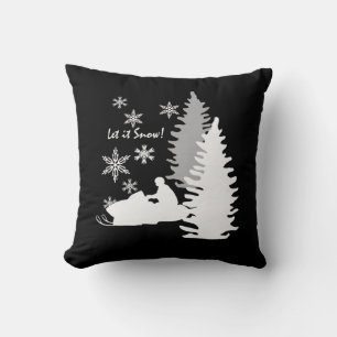 Coussin La motoneige laisse tomber le noir