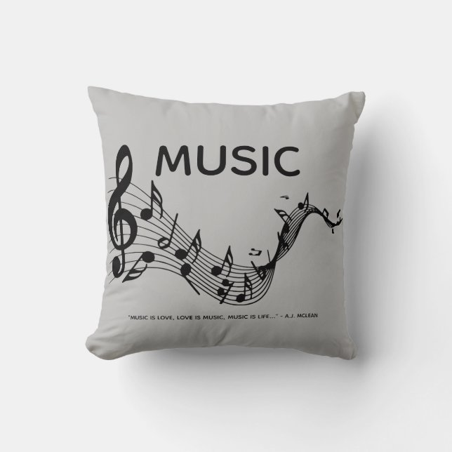 Coussin La musique c'est l'amour (Recto)