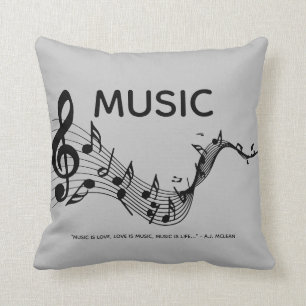 Coussin La musique c'est l'amour