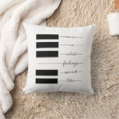 Coussin La musique est ce que les sentiments ressemblent à (Couverture)