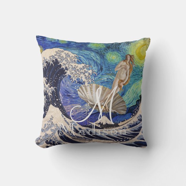 Coussin La naissance de Vénus à la Grande Vague (Recto)