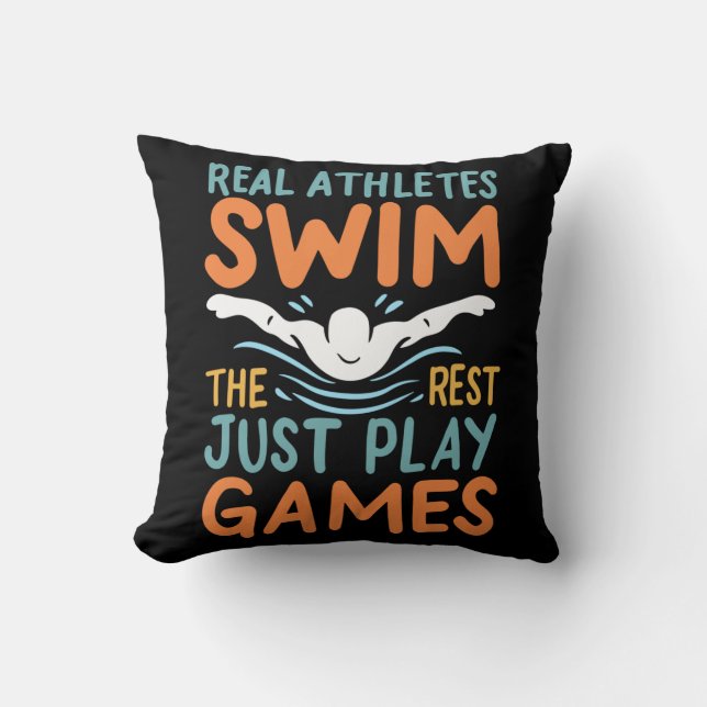Coussin La natation (Recto)