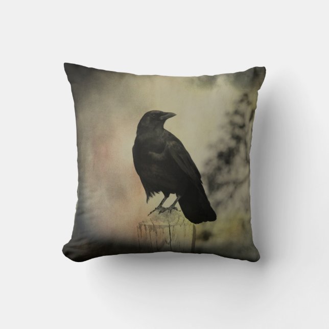 Coussin La Nature D'Un Corbeau (Recto)