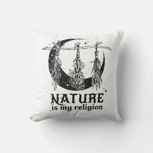 Coussin La nature est ma religion (Recto)