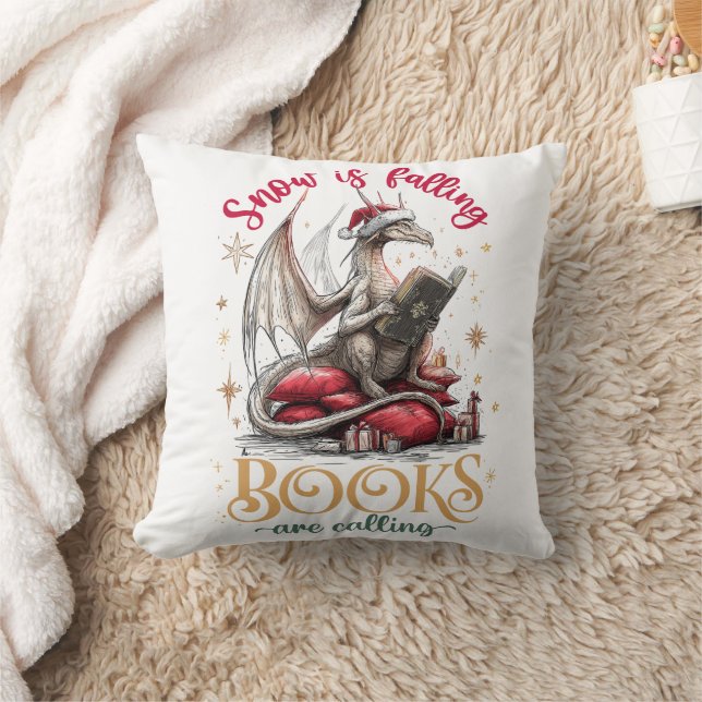 Coussin La neige tombe, les livres appellent  (Couverture)