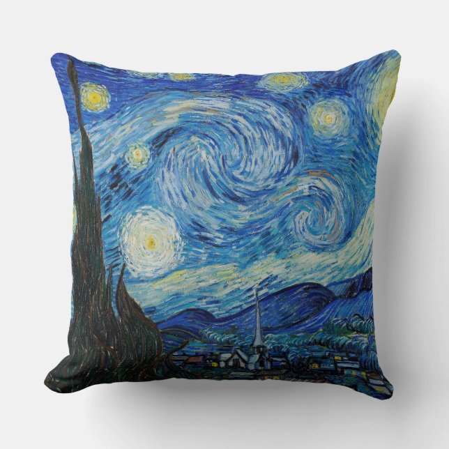 Coussin La nuit étoilée de Vincent Van Gogh Lance l'oreill (Recto)