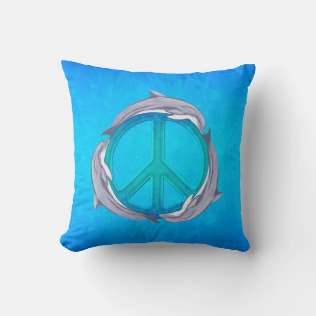 Coussin La paix des dauphins (Recto)