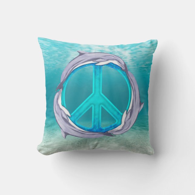 Coussin La paix des dauphins (Recto)