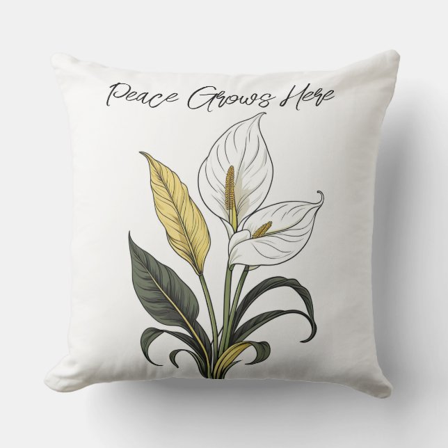 Coussin La Paix grandit ici (Recto)