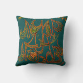 Coussin La paix, l'amour et la science en russe (Verso)