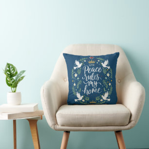 Coussin La paix règne dans ma maison