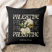 Coussin LA PALESTINE SERA LIBRE | Jasmin aquarelle (Couverture)