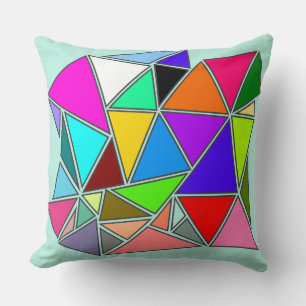 Coussin La palette de couleurs des triangles dans l'Arrièr