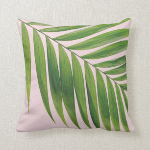 Coussin La palmette rougissent carreau rose