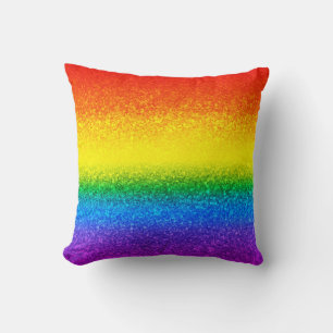 Coussin La Parties scintillant LGBT Rainbow Chic Rainbow S