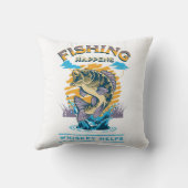 Coussin La pêche arrive. Le whisky aide ! (Verso)