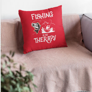 Coussin La Pêche Rouge Est Mon Bateau Thérapeutique