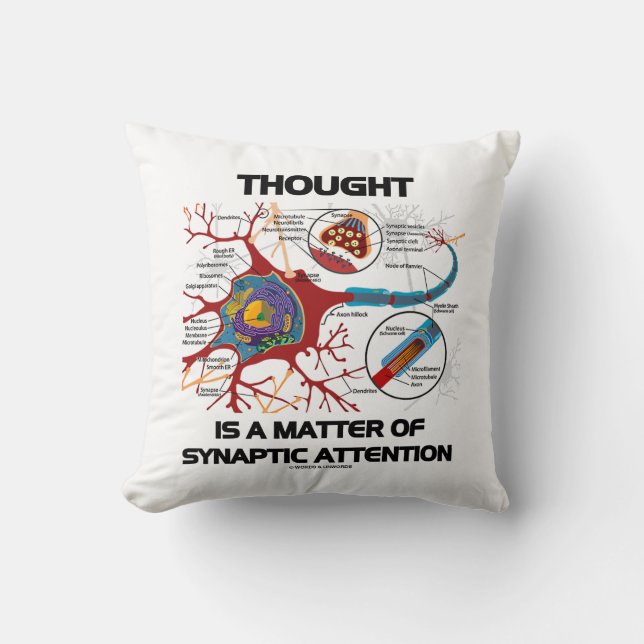 Coussin La pensée est une question d'une attention (Recto)