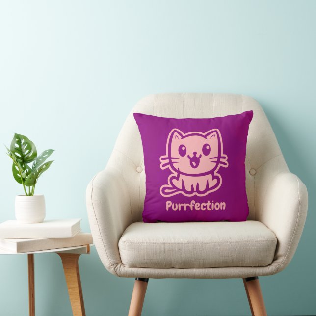 Coussin La perfection, Chat Anime Très Mignon (Chaise)