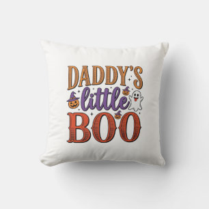 Coussin La petite Boo de papa Halloween vintage