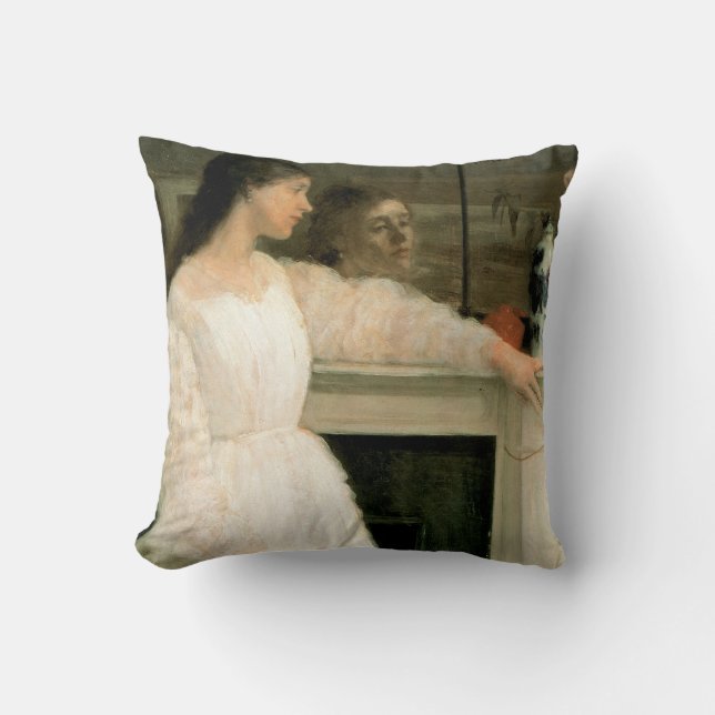 Coussin La petite fille blanche ; Symphonie en blanc, no 2 (Recto)