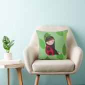 Coussin La petite fille en costume de Ladybug rouge (Chaise)