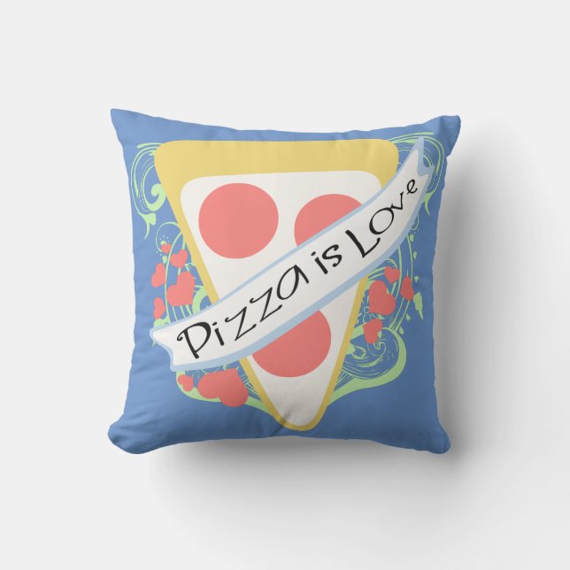 Coussin La pizza est amour (Recto)