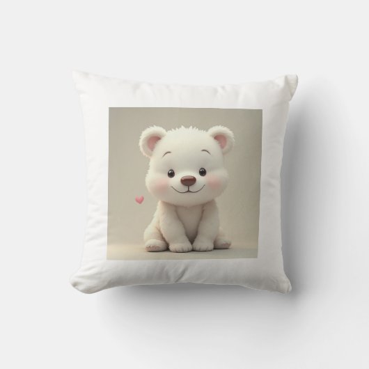 Coussin La plus belle cusion d'ours blanc (Recto)