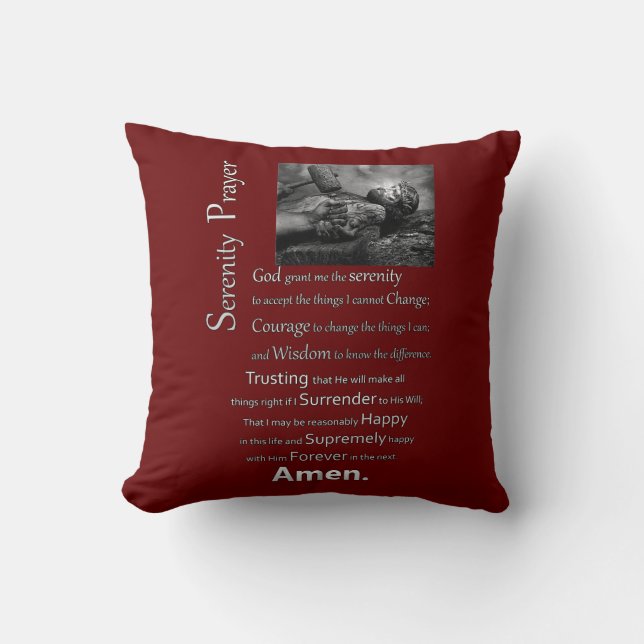 Coussin La prière de la sérénité (Recto)
