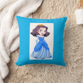 Coussin La princesse lance l'oreiller. Nom personnalisé. (Couverture)