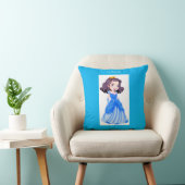 Coussin La princesse lance l'oreiller. Nom personnalisé. (Chaise)