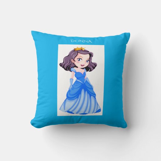 Coussin La princesse lance l'oreiller. Nom personnalisé. (Recto)