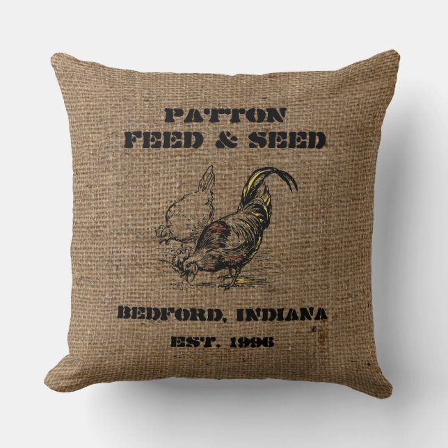 Coussin La publicité faite sur commande vintage (Recto)