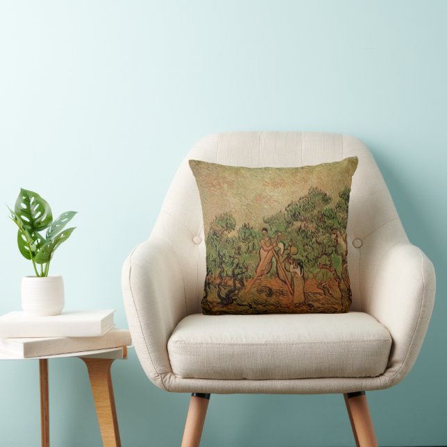Coussin La récolte des olives par Vincent van Gogh (Chaise)