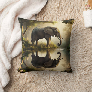 Coussin La réflexion d'un éléphant