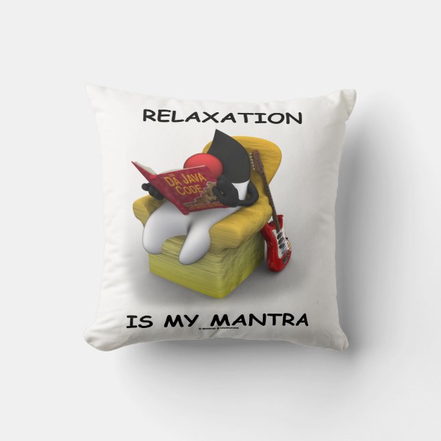 Coussin La Relaxation Est Mon Mantra (Open Source Java Duk (Recto)