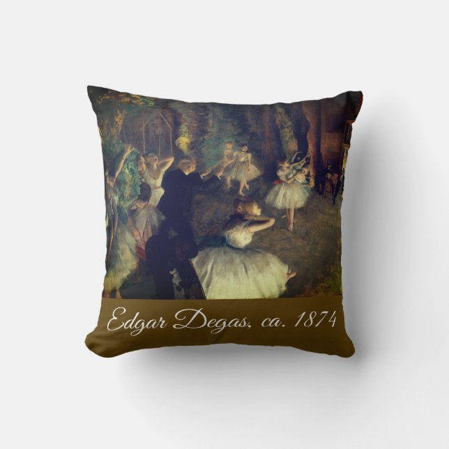 Coussin La répétition du ballet sur scène, par Degas : (Recto)