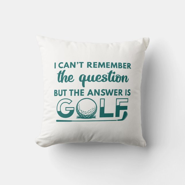 Coussin La Réponse Est Le Golf (Recto)