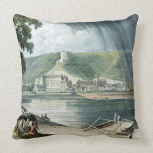 Coussin La Roche, des "vues sur la Seine", gravée par T