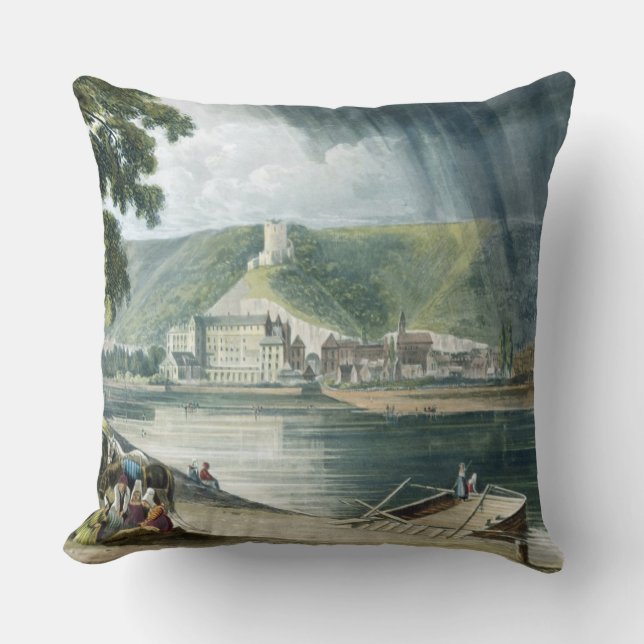 Coussin La Roche, des "vues sur la Seine", gravée par T (Recto)