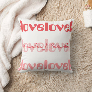 Coussin La Saint-Galentin Typographie Retro personnalisée