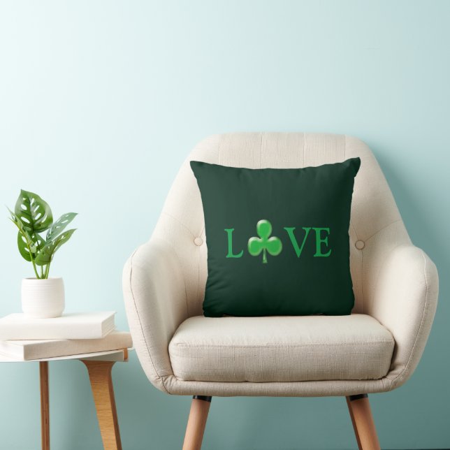 Coussin La Saint-Patrick Amour Vert Trèfle Trèfle (Chaise)