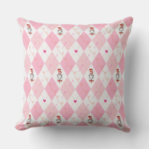 Coussin La Saint-Valentin de Dr. Seuss Chat Chapeauté à