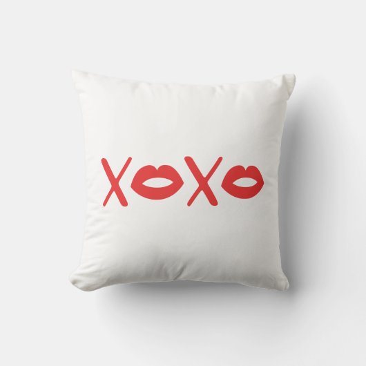 Coussin La Saint-Valentin XOXO Lèvres (Recto)