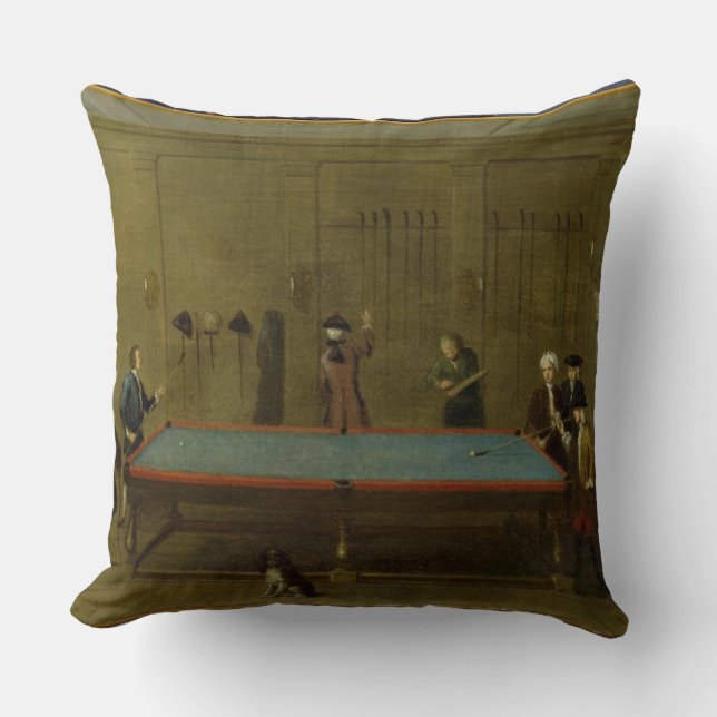 Coussin La salle de billard (huile sur la toile) (Recto)