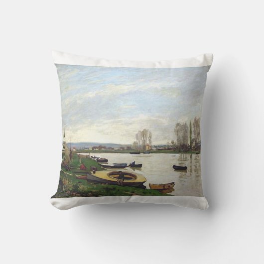 Coussin La Seine à Argenteuil par Sisley (Recto)